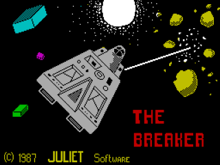 Brick Breaker title screen for ZX Spectrum